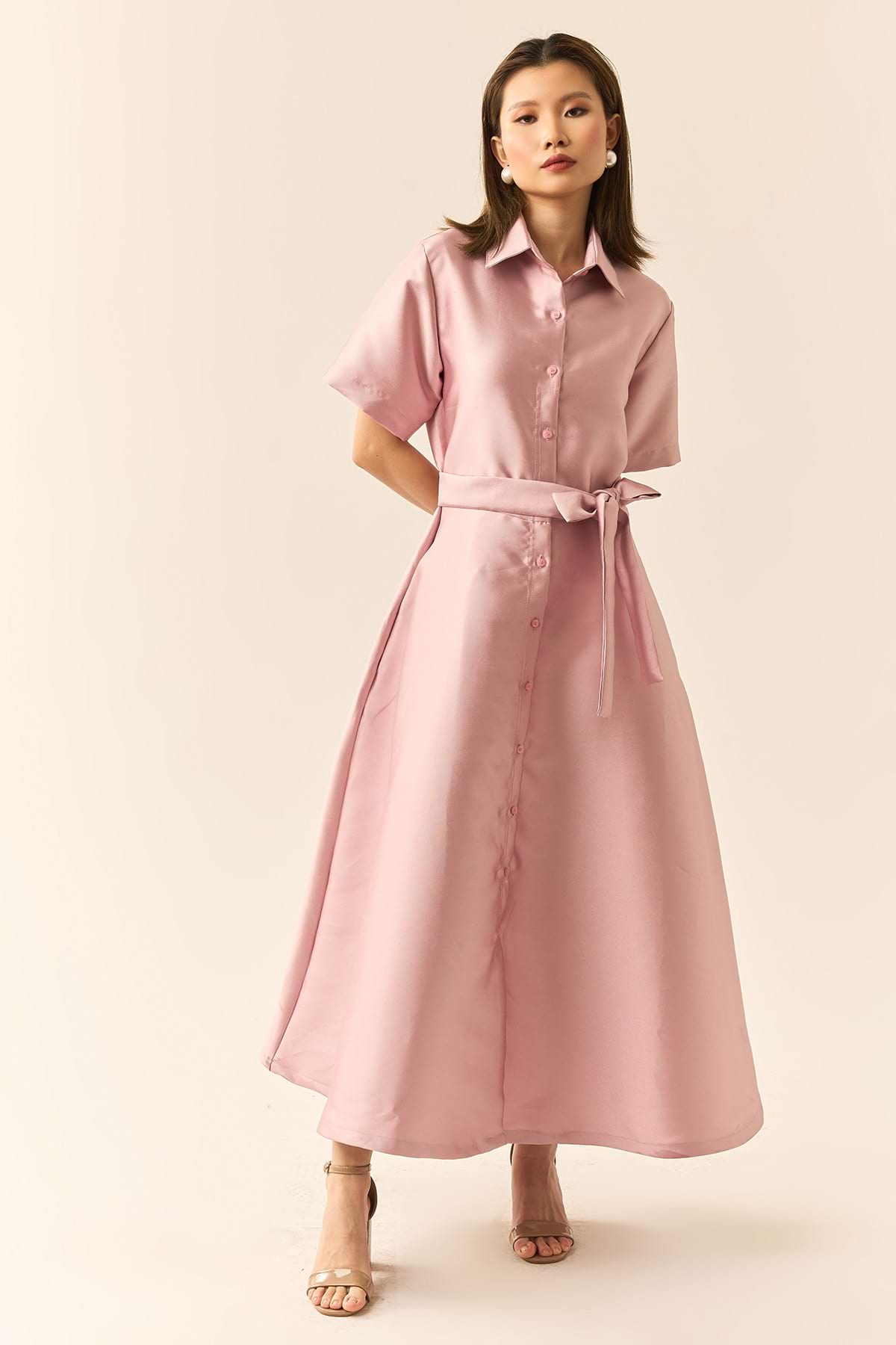 Eliana Dress in Mikado Silk