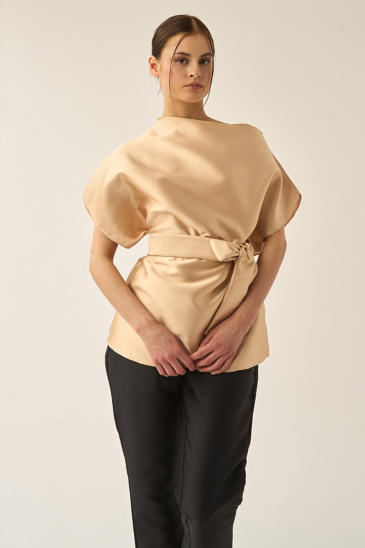 Freya Top in Mikado Silk