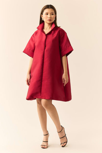 Indira Dress in Mikado Silk