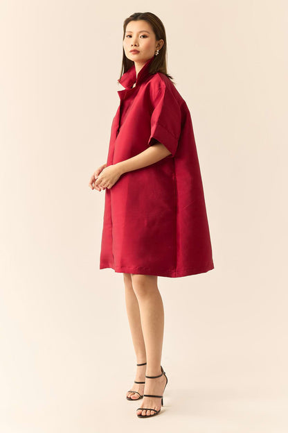 Indira Dress in Mikado Silk