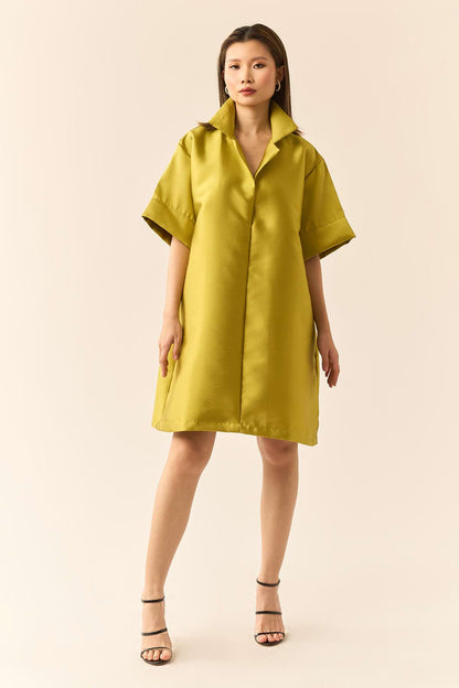 Indira Dress in Mikado Silk