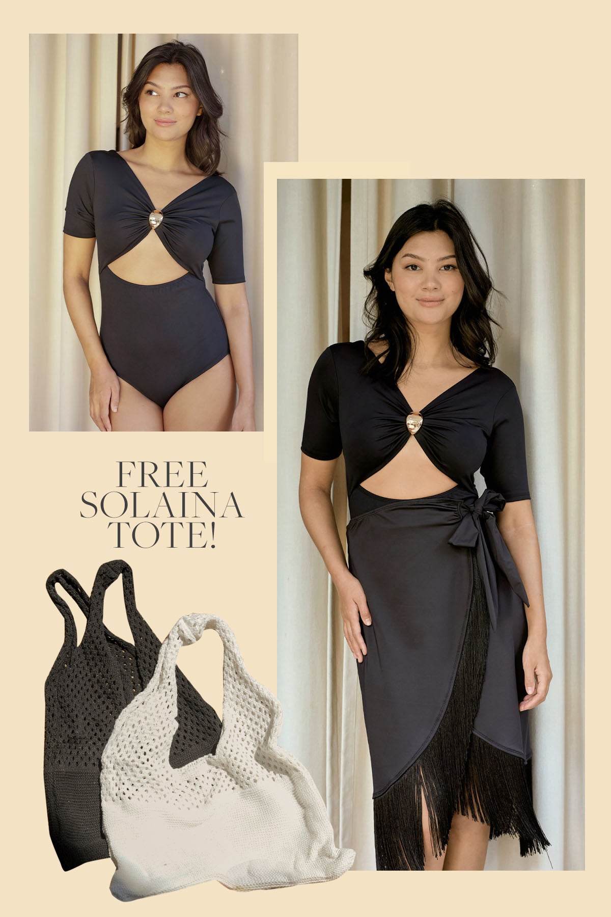 Santorini Bathing Suit and Ibiza Skirt Wrap Set